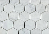Polished 2 Inches Hexagon Marble Tile – Classic White Mosaic Sheet for Walls & Floors